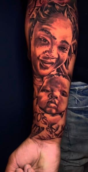 Realism + Black & Grey portrait tattoo on Forearm by Inkfinatics on TattMe