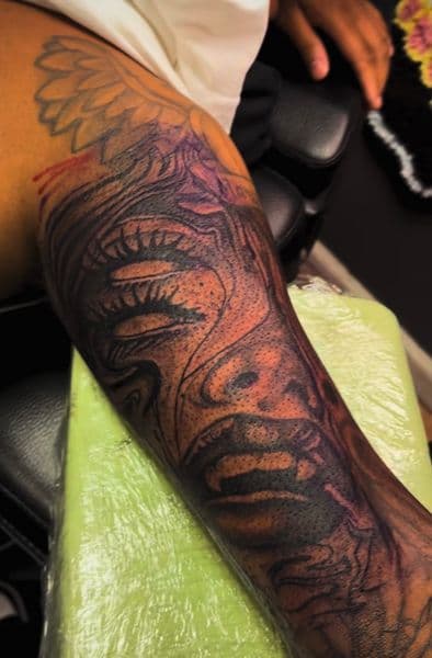 Black & Grey + Realism face tattoo on Forearm by Marco_KingsB on TattMe