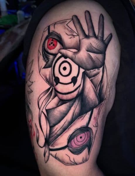 Anime + Illustrative anime tattoo on Upper Arm by InkByWayne on TattMe