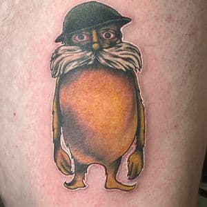 Cartoon + Illustrative lorax tattoo on Thigh by Kiwi on TattMe