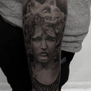 Black & Grey + Realism medusa tattoo on Forearm by Tattoos_By_Danny_Cruz on TattMe