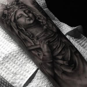 Black & Grey + Realism woman tattoo on Forearm by Tattoos_By_Danny_Cruz on TattMe