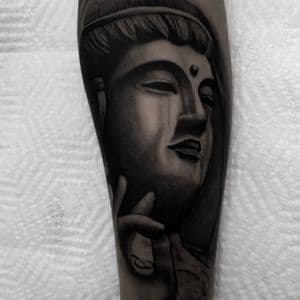 Black & Grey + Realism buddha tattoo on Forearm by Tattoos_By_Danny_Cruz on TattMe
