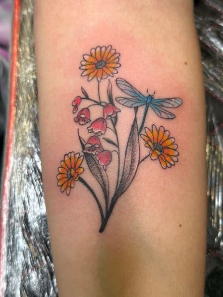 Floral + Color flowers tattoo on Forearm by InkedbyJunior on TattMe