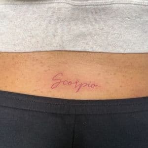 Fine Line scorpio tattoo on Lower Back by InkedbyJunior on TattMe