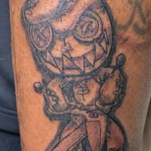Black & Grey + Cartoon voodoo doll tattoo on Forearm by Prophesa_ink on TattMe