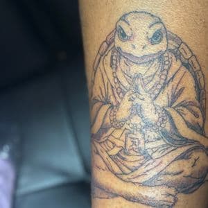 Line-work + Black & Grey turtle tattoo on Forearm by Prophesa_ink on TattMe