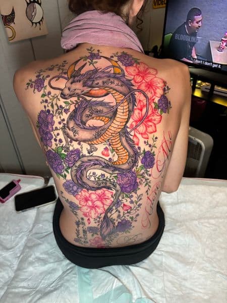 Neo-Japanese + Color dragon tattoo on Full Body by tatsby_sos on TattMe