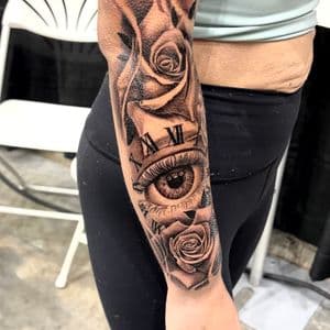 Black & Grey + Realism eye tattoo on Forearm by tattoogoonz on TattMe