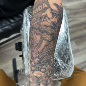 Realism + Animals Gator tattoo on Forearm by LameDoingTatts on TattMe