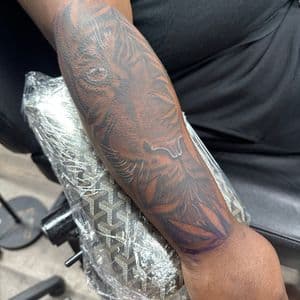 Realism + Animals tiger tattoo on Forearm by LameDoingTatts on TattMe