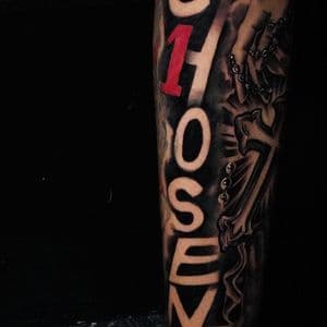 Black & Grey + Surrealism tattoo on Shin by TATMANERC on TattMe