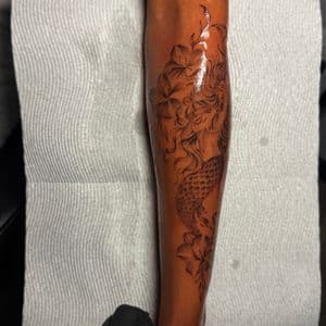 Fine Line + Black & Grey mermaid tattoo on Forearm by tattoo.banditt on TattMe
