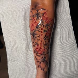 Floral + Black & Grey lilies tattoo on Forearm by tattoo.banditt on TattMe