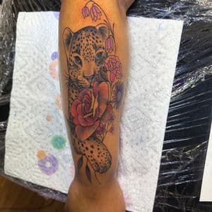 Color + Illustrative leopard tattoo on Forearm by TaeDavinci on TattMe