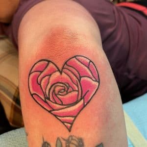 Neo-Traditional + Floral heart tattoo on Forearm by nomad_ink on TattMe