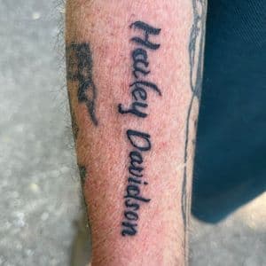 Lettering + Script text tattoo on Forearm by nomad_ink on TattMe