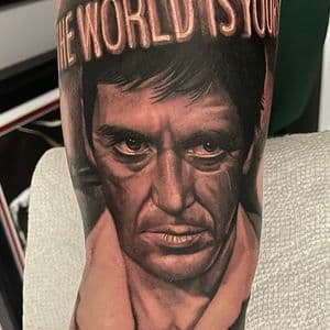 Realism + Black & Grey man tattoo on Forearm by D-Artist on TattMe