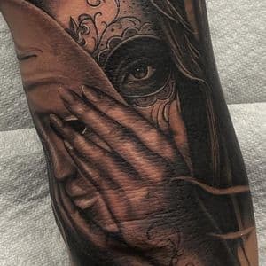 Black & Grey + Realism woman tattoo on Forearm by D-Artist on TattMe