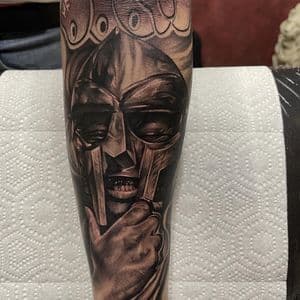 Black & Grey + Realism mask tattoo on Forearm by D-Artist on TattMe