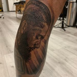 Black & Grey + Realism man tattoo on Knee by D-Artist on TattMe