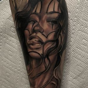 Black & Grey + Realism woman tattoo on Forearm by D-Artist on TattMe