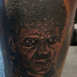 Realism + Portrait michael jackson tattoo on Calf by D-Artist on TattMe