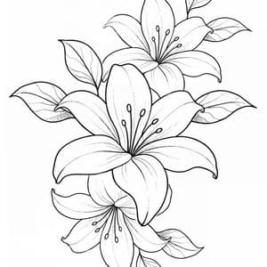 Line-work + Floral flowers tattoo by Murda_Innk on TattMe
