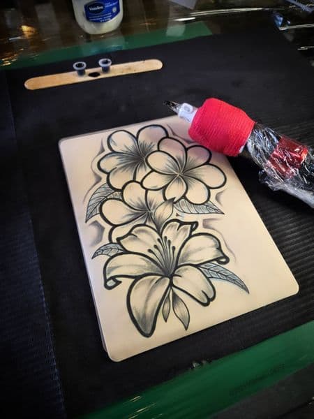 Floral + Black & Grey flowers tattoo by Certified__OB on TattMe