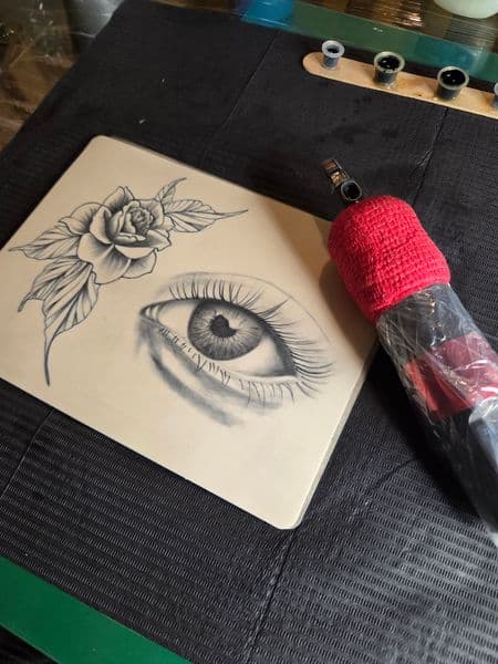Realism + Black & Grey eye tattoo by Certified__OB on TattMe
