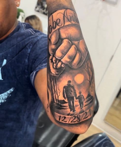 Black & Grey + Realism hands tattoo on Forearm by teeskiink on TattMe