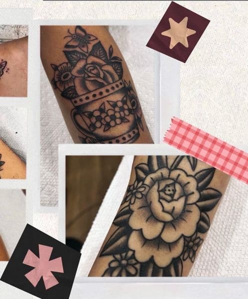 American Traditional + Traditional teacup tattoo on Forearm by tenderhearttat1 on TattMe