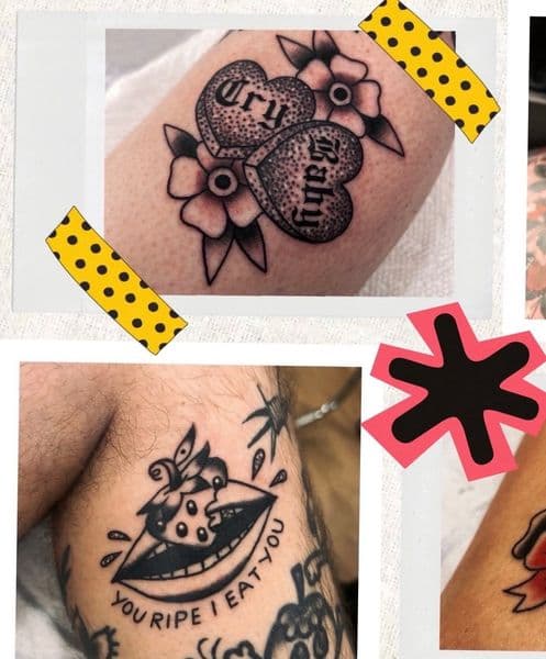 Traditional + American Traditional hearts tattoo on Forearm by tenderhearttat1 on TattMe