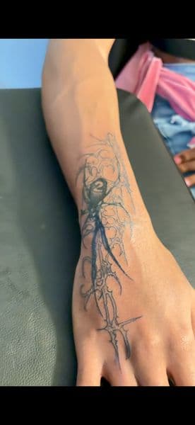 Gothic hand tattoo tattoo by Inkbykey_ on TattMe