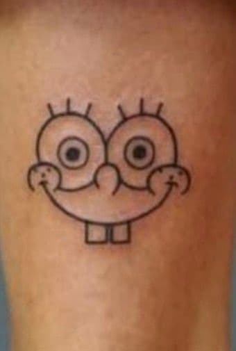 Fine Line + Black-work cartoon character tattoo by erika.main.ave on TattMe