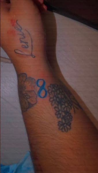 Lettering + Script infinity sign tattoo on Wrist by Inkk_ByYanna on TattMe