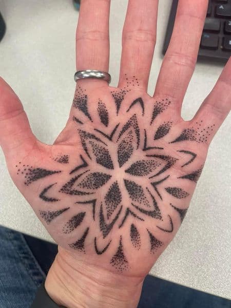 Dot-work + Black-work mandala tattoo on Hand by jessedavalosofficial on TattMe