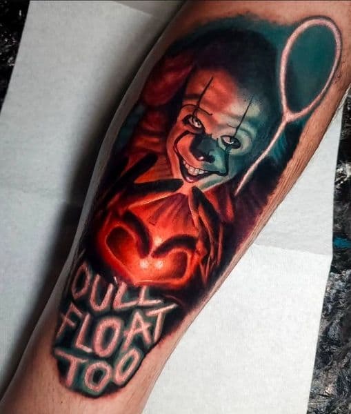 Realism + Color pennywise tattoo on Forearm by Brandon_Lee on TattMe
