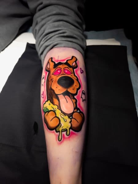 Cartoon + Pop Culture scooby doo tattoo on Calf by Brandon_Lee on TattMe