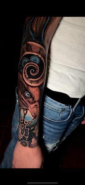 Color + Realism eagle tattoo on Full Sleeve by Mgtatt02 on TattMe