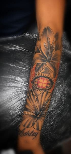 Black & Grey + Color lily tattoo on Forearm by without.a.trece on TattMe
