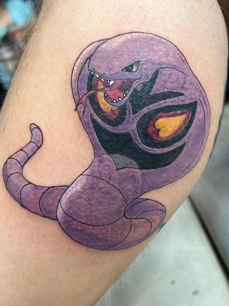Color + Illustrative pokemon tattoo on Calf by jules.inkz on TattMe