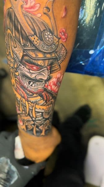 Japanese + Illustrative samurai tattoo on Forearm by rich_inkq on TattMe