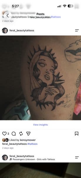Black & Grey + Illustrative woman tattoo on Upper Arm by feral_beauty on TattMe
