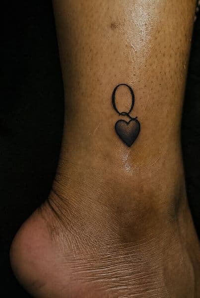 Black-work + Fine Line letter tattoo on Ankle by tat_2_guroo on TattMe