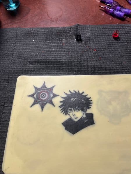 Anime + Black-work eye tattoo by tat_2_guroo on TattMe