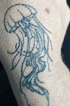 Fine Line + Line-work jellyfish tattoo on Forearm by Avery_ink on TattMe