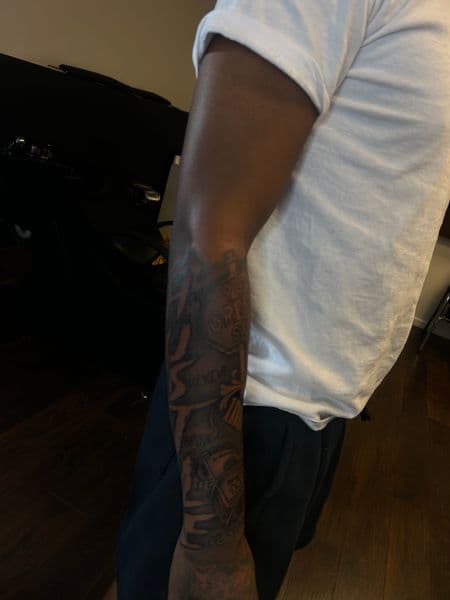 Black & Grey + Lettering lettering tattoo on Forearm by inkedonmarz on TattMe