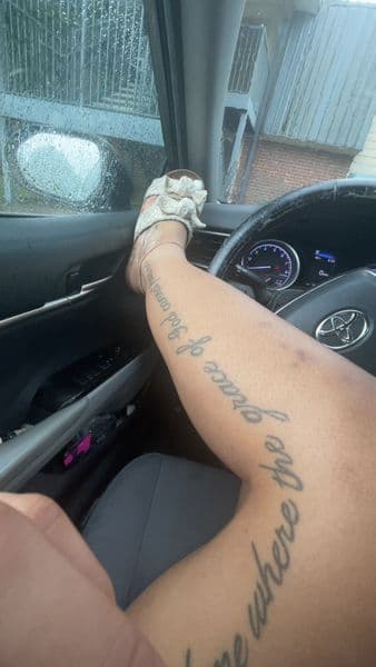 Script + Lettering script tattoo on Shin by ink_by_Nek on TattMe