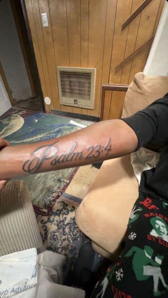Lettering + Script psalm tattoo on Forearm by ink_by_Nek on TattMe